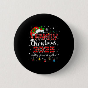 Family Christmas 2025 Matching Santa Tee Xmas Paja 6 Cm Round Badge