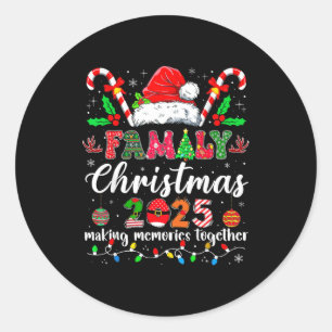Family Christmas 2025 Matching Santa Tee Xmas Paja Classic Round Sticker