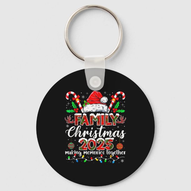 Family Christmas 2025 Matching Santa Tee Xmas Paja Key Ring (Front)