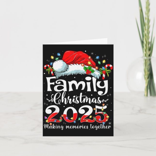 Family Christmas 2025 Matching Squad Santa Elf Fun Card (Front)