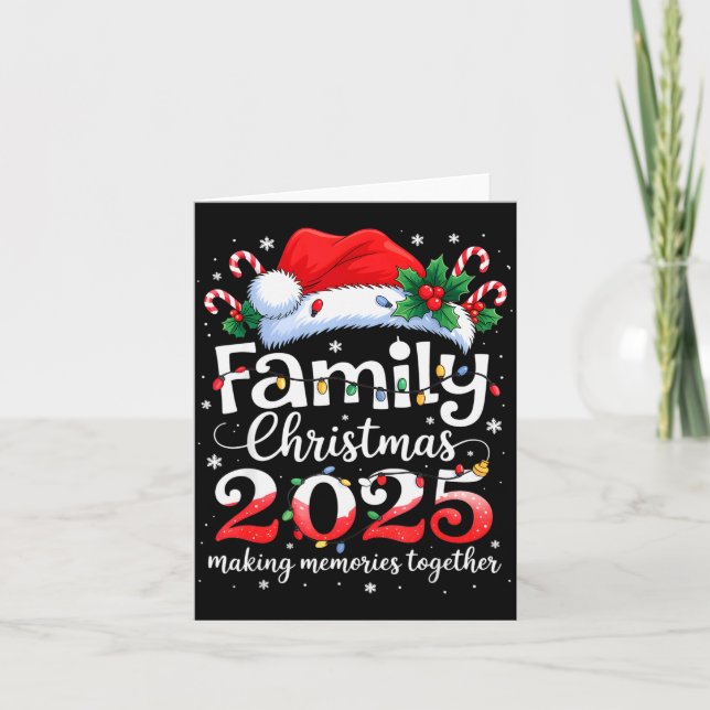 Family Christmas 2025 Matching Squad Santa Elf Fun Card (Front)