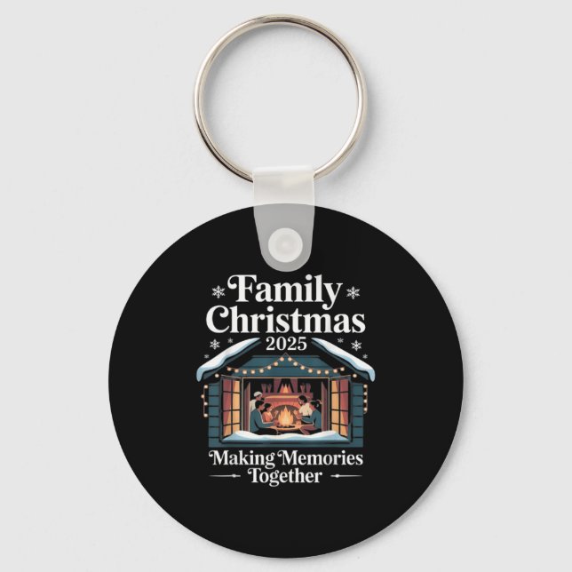 Family Christmas 2025 Matching Squad Santa Elf Fun Key Ring (Front)