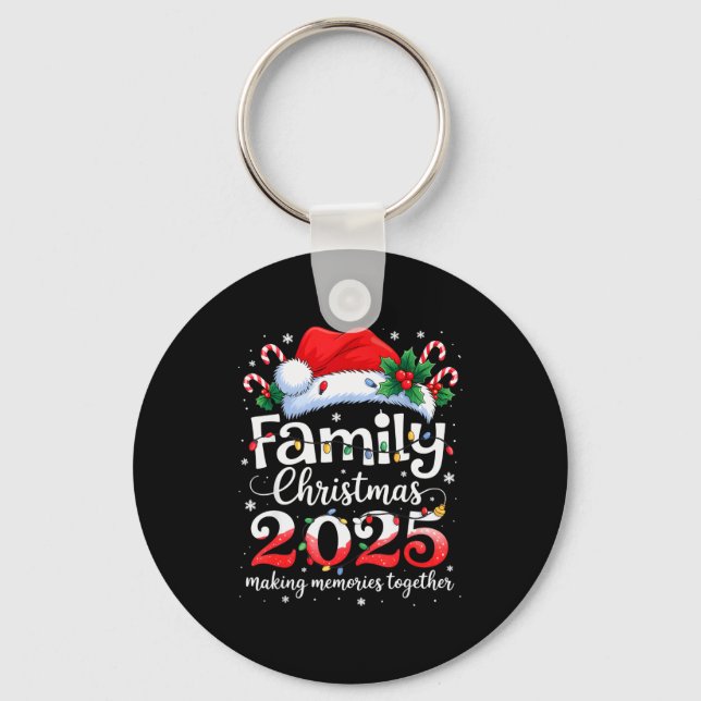 Family Christmas 2025 Matching Squad Santa Elf Fun Key Ring (Front)