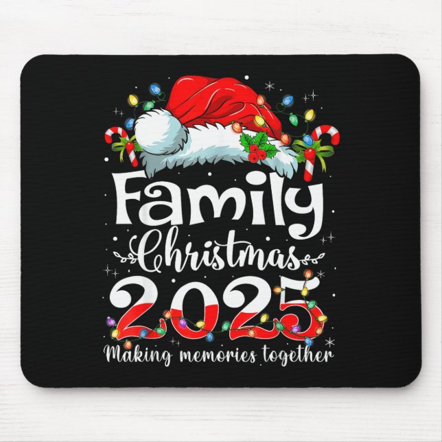 Family Christmas 2025 Matching Squad Santa Elf Fun Mouse Mat (Front)
