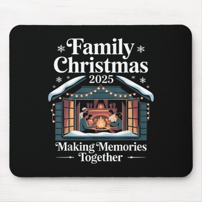 Family Christmas 2025 Matching Squad Santa Elf Fun Mouse Mat (Front)