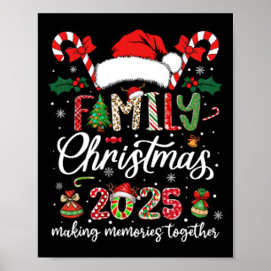 Family Christmas 2025 Matching Squad Santa Elf Fun Poster