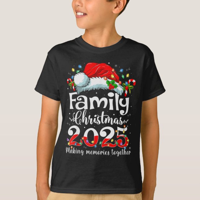 Family Christmas 2025 Matching Squad Santa Elf Fun T-Shirt (Front)