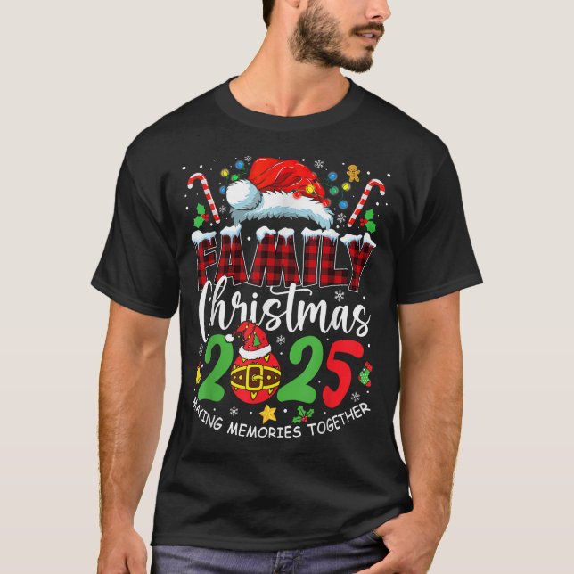 Family Christmas 2025 Matching Squad Santa Elf  T-Shirt (Front)