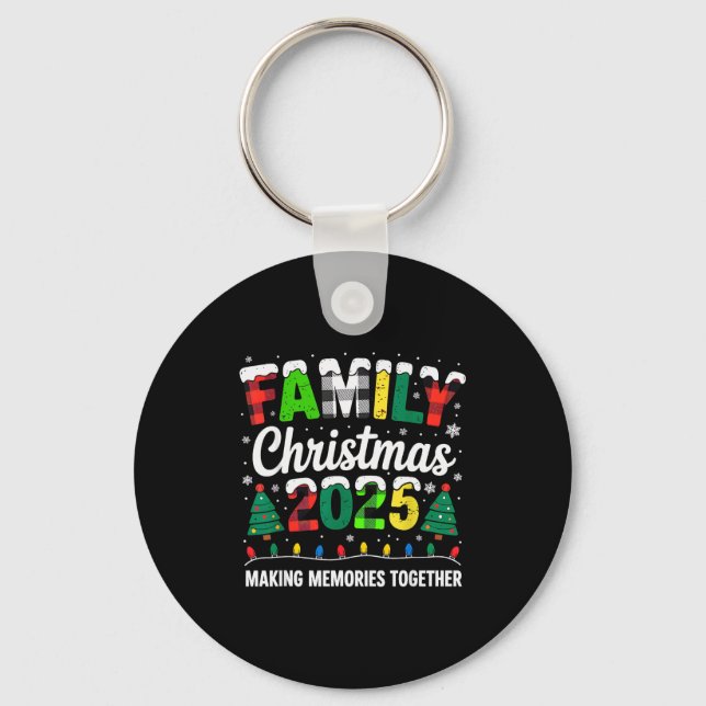 Family Christmas 2025 Matching Squad Santa Red Pla Key Ring (Front)