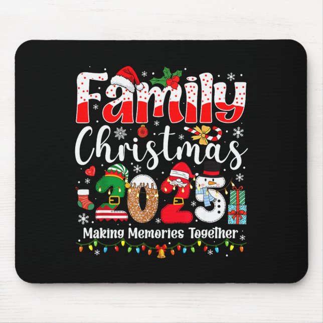 Family Christmas 2025 Matching Squad Santa Xmas Li Mouse Mat (Front)