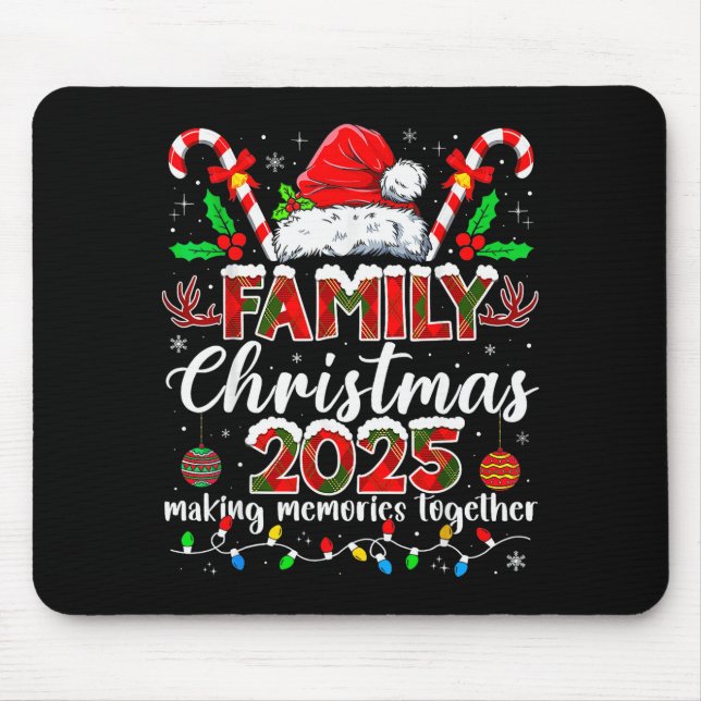 Family Christmas 2025 Matching Tee Xmas Santa Pjs  Mouse Mat (Front)