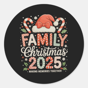 Family Christmas 2025 Matching Xmas Holiday Classic Round Sticker