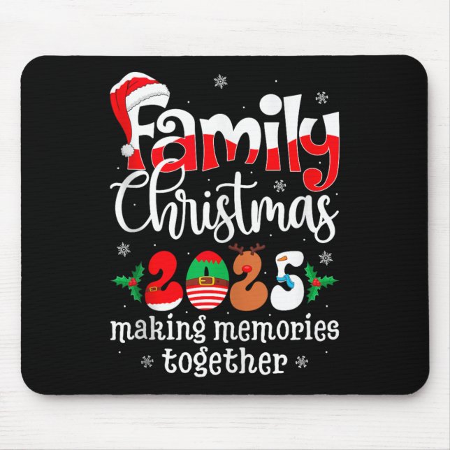 Family Christmas 2025 Matching Xmas Pajamas Christ Mouse Mat (Front)