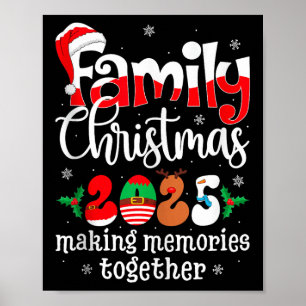 Family Christmas 2025 Matching Xmas Pajamas Christ Poster