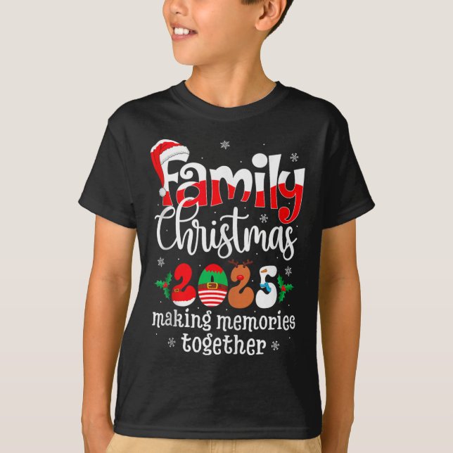 Family Christmas 2025 Matching Xmas Pajamas Christ T-Shirt (Front)