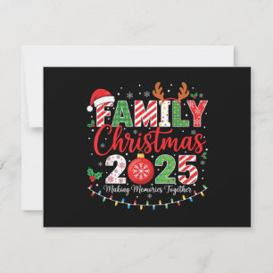 Family Christmas 2025 Pajamas Outfit Matching Invitation