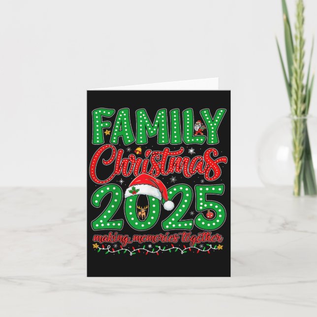 Family Christmas 2025 Squad Santa Elf Xmas Matchin Card (Front)