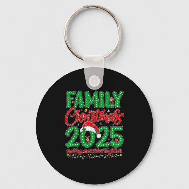 Family Christmas 2025 Squad Santa Elf Xmas Matchin Key Ring (Front)