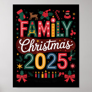 Family Christmas 2025 Squad Santa Elf Xmas Matchin Poster