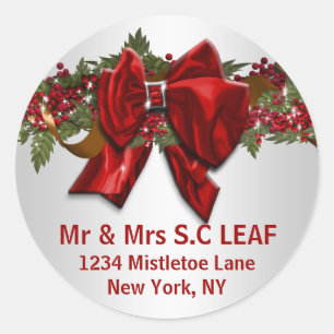 Family Christmas address seals PERSONALIZE