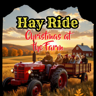 Family Christmas at the Farm Tree Decoration Card