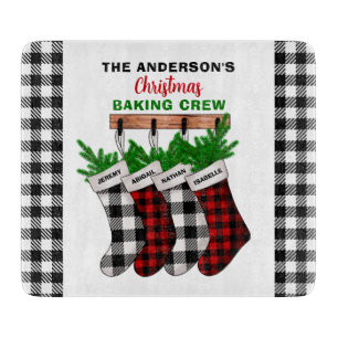 Family Christmas Baking Crew Cutting Board