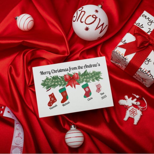 Family Christmas Card - Baby Announcement  (Creator Uploaded)