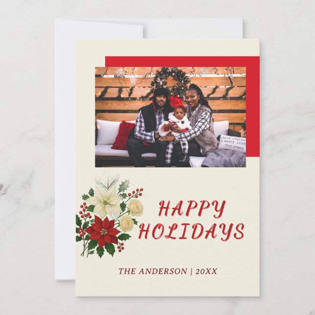 “Family Christmas Card | Happy Holidays Photo Card (Front)