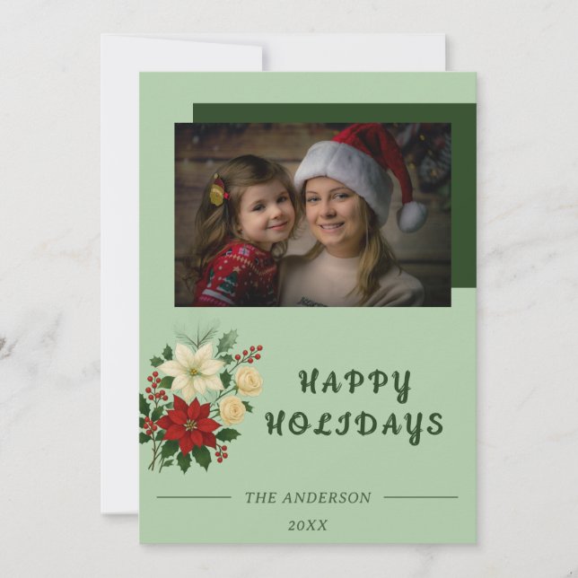 “Family Christmas Card | Happy Holidays Photo Card (Front)