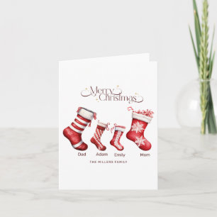 Family Christmas Card Personalised Merry Christmas