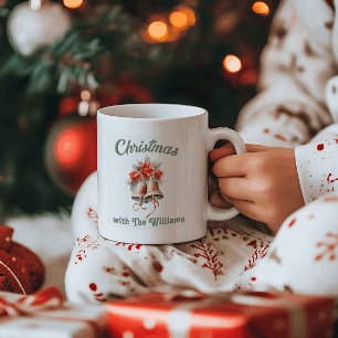 Family Christmas   Christmas bells Family Name Coffee Mug