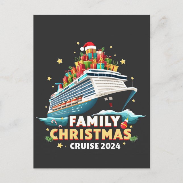 Family Christmas Cruise 2024 Matching Outfit Postcard (Front)