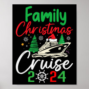 Family Christmas Cruise 2024 Merry Cruisemas Boat  Poster