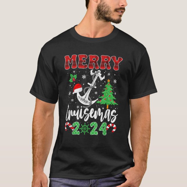 Family Christmas Cruise 2024 Merry Cruisemas Xmas  T-Shirt (Front)