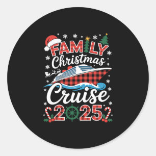 Family Christmas Cruise 2025 Holiday Vacations For Classic Round Sticker
