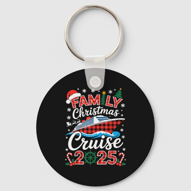 Family Christmas Cruise 2025 Holiday Vacations For Key Ring (Front)