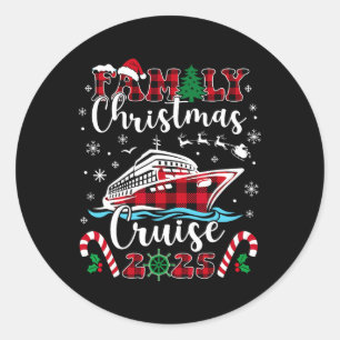 Family Christmas Cruise 2025 Matching Family Cruis Classic Round Sticker
