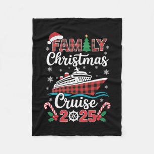 Family Christmas Cruise 2025 Matching Family Cruis Fleece Blanket