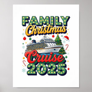 Family Christmas Cruise 2025 Matching Family Cute Poster