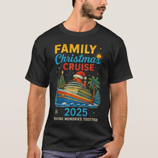 Family Christmas Cruise 2025 Matching Family  T-Shirt (Front)
