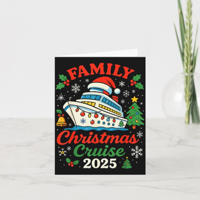 Family Christmas Cruise 2025 Matching Family Winte Card (Front)
