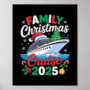 Family Christmas Cruise 2025 Matching Holiday Crui Poster
