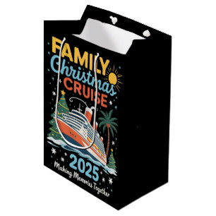 Family Christmas Cruise 2025 Matching Holiday Xmas Medium Gift Bag