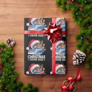 Family Christmas Cruise 2025 Matching Holiday Xmas Wrapping Paper