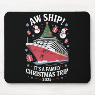 Family Christmas Cruise 2025 Merry Cruisemas Xmas  Mouse Mat