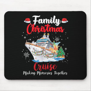 Family Christmas Cruise Merry Cruisemas Boat Trip Mouse Mat
