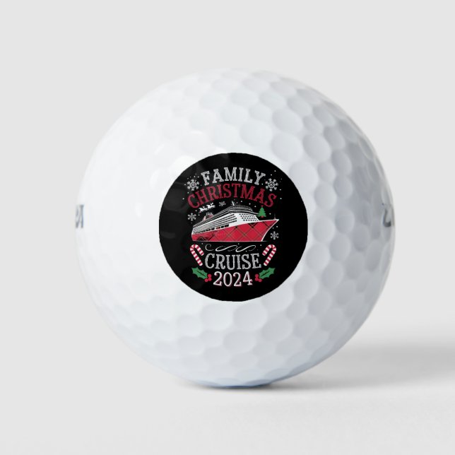 Family Christmas Cruise Squad 2024 Matching Outfit Golf Balls (Front)