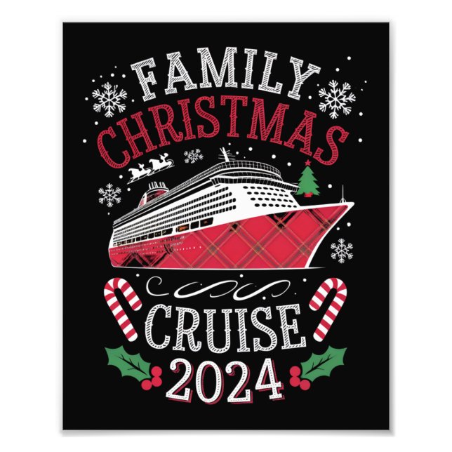 Family Christmas Cruise Squad 2024 Matching Outfit Photo Print (Front)