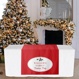 Family Christmas Dinner Party Buffet Table Runner Tapestry