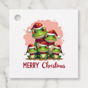Family christmas frogs (3) favour tags